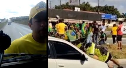 VÍDEOS: Golpista é levado por caminhão no para-brisa e outras cenas bizarras nos atos pró Bolsonaro