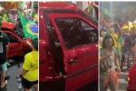 VÍDEOS: Golpistas atiram ovos em quem não adere ao bloqueio em Foz do Iguaçu; "Eu quero sangue!"