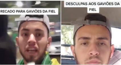 VÍDEO: Bolsonarista desafia Gaviões da Fiel e, horas depois, pede desculpas; "Calor da emoção"