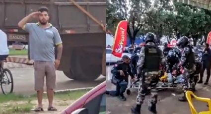 VÍDEO: Bolsonarista surta, entra na frente do trânsito e é levado pelo SAMU no PA