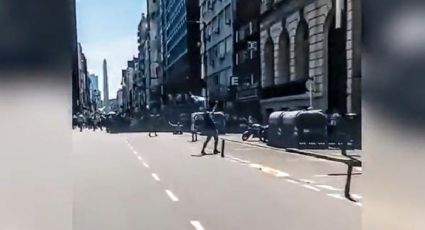 VÍDEO: Ciclista flagra momento exato do Tri da Argentina no Centro de Buenos Aires