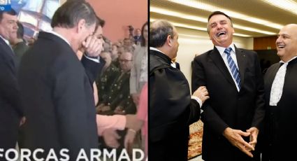 Bolsonaro dá gargalhadas nos bastidores da posse no STJ após cair no choro com militares