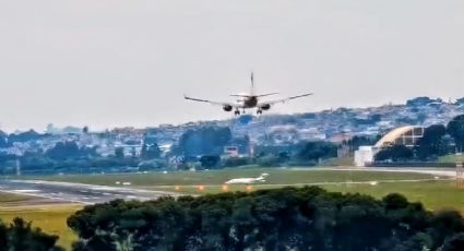 VÍDEO – Por um triz: Jato cruza a pista durante pouso de Boeing da Gol em Guarulhos