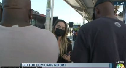 VÍDEO: Ao vivo, repórter do SBT Rio é cercada e intimidada por "seguranças"