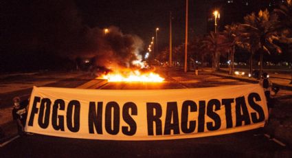 Levante Popular da Juventude protesta no quiosque Tropicália, onde Moïse foi morto