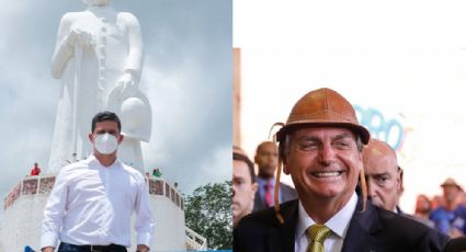 Moro posa em estátua de padre Cícero e recebe apoio de Ricardo Velez: "Força, Sérgio”