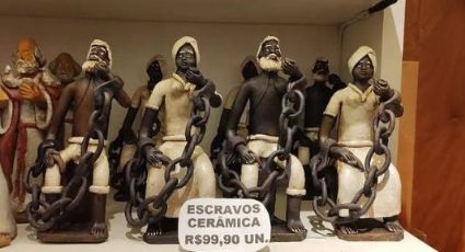 Historiador denuncia racismo em loja do aeroporto de Salvador, que vende cerâmicas de escravos acorrentados