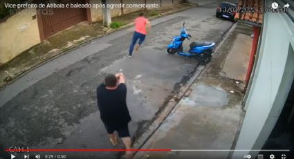 VÍDEO: Vice-prefeito do partido de Bolsonaro é baleado após dar socos em comerciante