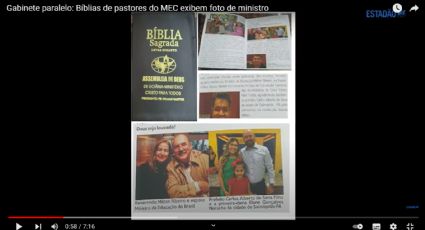 Bíblia com fotos de Milton Ribeiro e pastores acusados de lobby é distribuída em evento do MEC