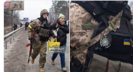 Soldado ucraniano usa no uniforme o Sol Negro, símbolo nazista com três suásticas