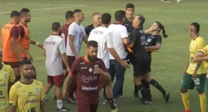 VÍDEO: Técnico dá cabeçada em uma bandeirinha no Campeonato Capixaba