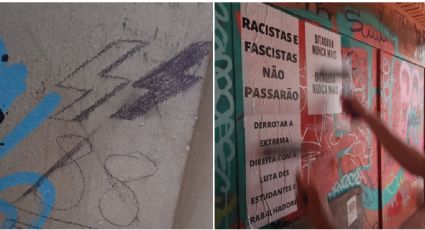 Alunos cobrem pichações nazistas na Unicamp e associam crime a Bolsonaro: "Lixo da história"