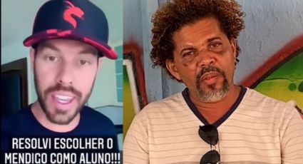 Influenciador usa morador em situação de rua Givaldo para se promover
