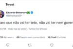 Eduardo Bolsonaro ameaça Lula: “Não vai ter nem governo”, disse após fala sobre “teto”