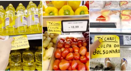 VÍDEO: Ação em supermercados culpa Bolsonaro pela alta nos preços dos alimentos