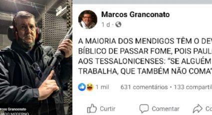 Pastor diz que “mendigos têm dever bíblico de passar fome” e gera repúdio nas redes