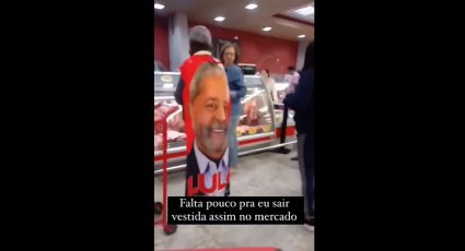 VÍDEO: Lula retuita homem em supermercado vestido com toalha que tem sua foto