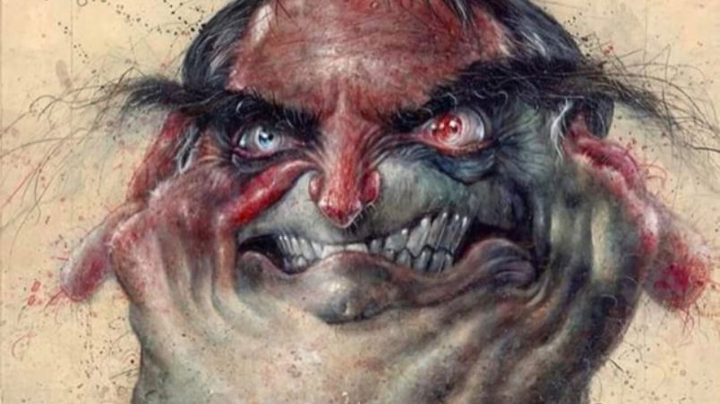 caricatura de Bolsonaro enfurecido