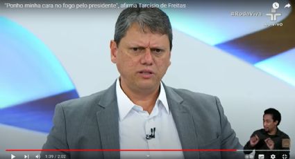 VÍDEO: Tarcísio Freitas diz que coloca a cara no fogo por Bolsonaro