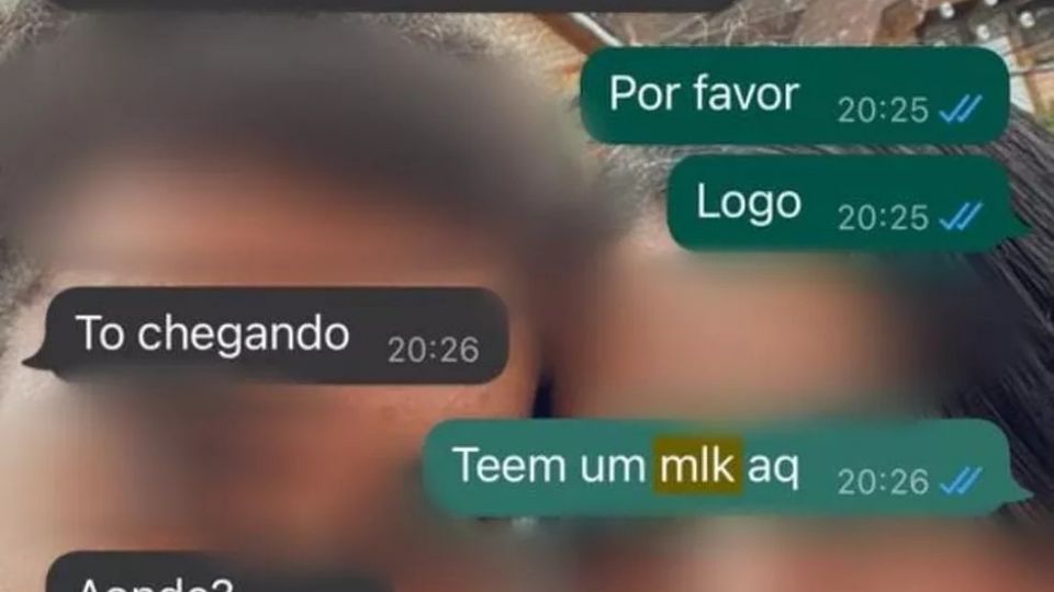 Print do pedido de socorro da vítima.