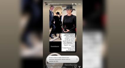 Michelle Bolsonaro faz ‘publi’ no Instagram do traje usado em funeral de Elizabeth II