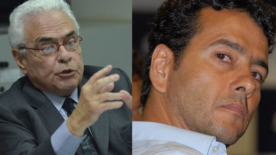 À esquerda, José Carlos Dias, advogado e ex-ministro da Justiça de FHC; à direita, o ator Marcos Palmeiras. Ambos declararam voto em Lula (PT). Com imagens de José Cruz/Agência Brasil