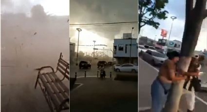 VÍDEOS: As imagens impressionantes de um furioso tornado no México