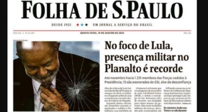 Folha de S.Paulo traz na 1ª página foto que faz alusão a Lula baleado