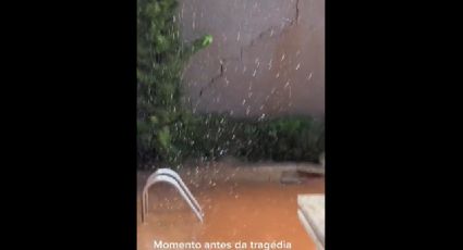 VÍDEO: morador de Alphaville grava momento em que muro desaba sobre sua casa