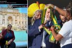 Aline, mulher negra que entregou faixa a Lula, é atacada por fotos na Itália e dá invertida incrível; veja vídeo