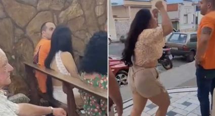 VÍDEO: Mulher interrompe missa e arma barraco ao flagrar marido com amante