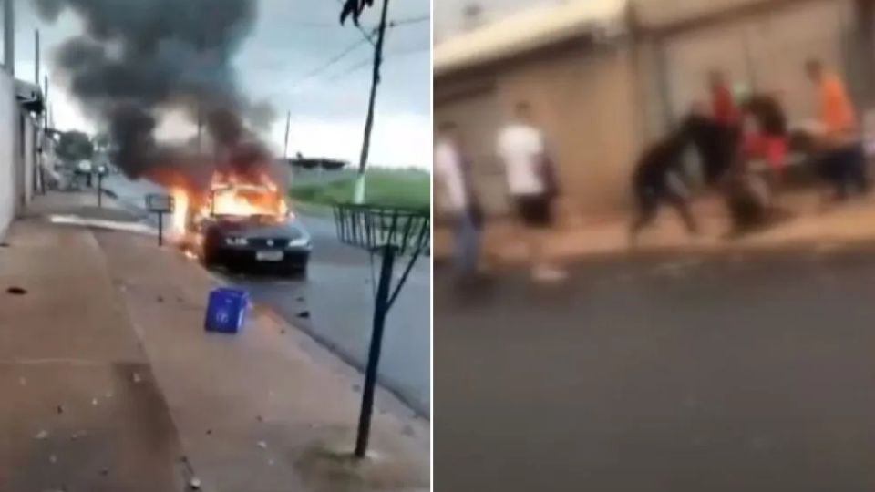 Carro foi incendiado e homem foi espancado após ter relacionamento com genro exposto