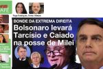 AO VIVO: Bonde do inelegível: Bolsonaro levará Tarcísio e Caiado para posse de Milei