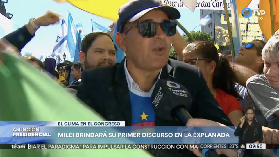 O brasileiro disse que viajou desde Pernambuco para assistir a posse de Milei