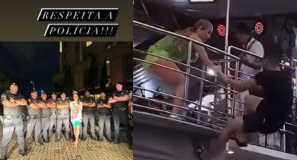 VÍDEO: Claudia Leitte é agarrada por fã que escalou trio elétrico em Guarulhos