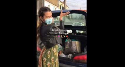 VÍDEO: Brasileira viraliza em Portugal ao pegar roupas para caridade, lavar e vender