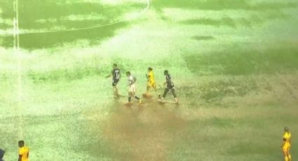 VÍDEO: Imagens mostram momento em que raio atinge estádio de futebol