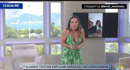 VÍDEO: Apresentadora do SBT bate boca ao vivo com italiano suspeito de agredir família