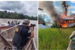 VÍDEOS: Armados, agentes da Força Nacional e Ibama rendem garimpeiros e destroem aeronaves na Terra Yanomami