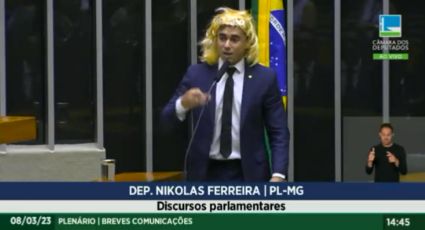 VÍDEO: Nikolas Ferreira põe peruca e faz deboche criminoso contra mulheres; "Deputada Nicole"