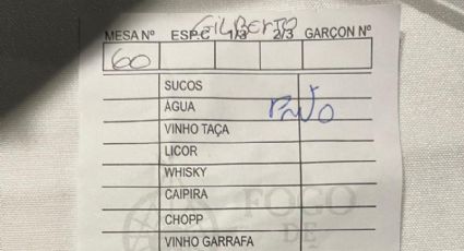 Cliente negro é identificado como "preto" em comanda da churrascaria Fogo de Chão no DF