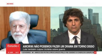 VÍDEO: Celso Amorim enquadra Guga Chacra ao vivo na GloboNews