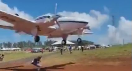 VÍDEO: Avião passa a centímetros de cabeça de homem na pista da Agrishow