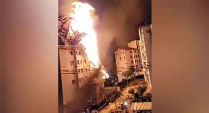 VÍDEO: Balão cai em cima de prédio em Arujá (SP) e deixa moradores desesperados