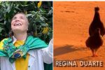Regina Duarte é ofuscada por pombas em abertura de novela reprisada da Globo