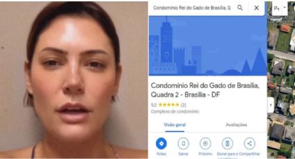 A reação bizarra de Michelle Bolsonaro ao ver que sua casa está como "Rei do Gado" no Google Maps