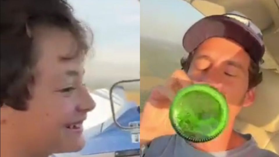 Kiko, de 12 anos, e Garon Maia, em Beetchcraft Baron 58 que caiu na mata de Rondônia