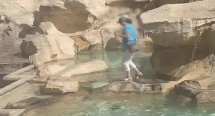 VÍDEO: Turista invade Fontana di Trevi para encher garrafa d'água e é detonada