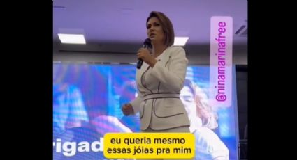 Michelle Bolsonaro ironiza Moraes e dispara: "queria essas joias para mim"; veja vídeo