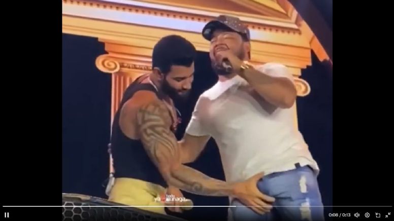 VÍDEO: Cantor Gusttavo Lima agarra partes íntimas de colega em show